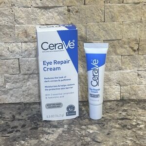 CeraVe Eye Repair Cream for Dark Circles, Wrinkles & Puffiness - 0.5 oz‎ New